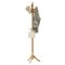Wooden Hall Tree with 11 Hooks and Adjustable Height for Entryway
